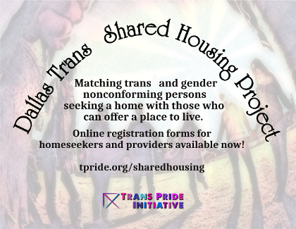 promotional image for the Dallas Trans Shared Housing project